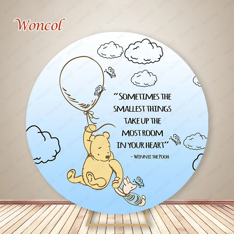 Winnie The Pooh Round Backdrop Child Birthday Baby Shower Photography