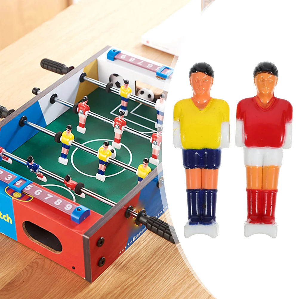 4 Pcs Small Foosball Players Football Robot Figures Toys Table Soccer Player Replacement Accessories Supplies Game Tabletop