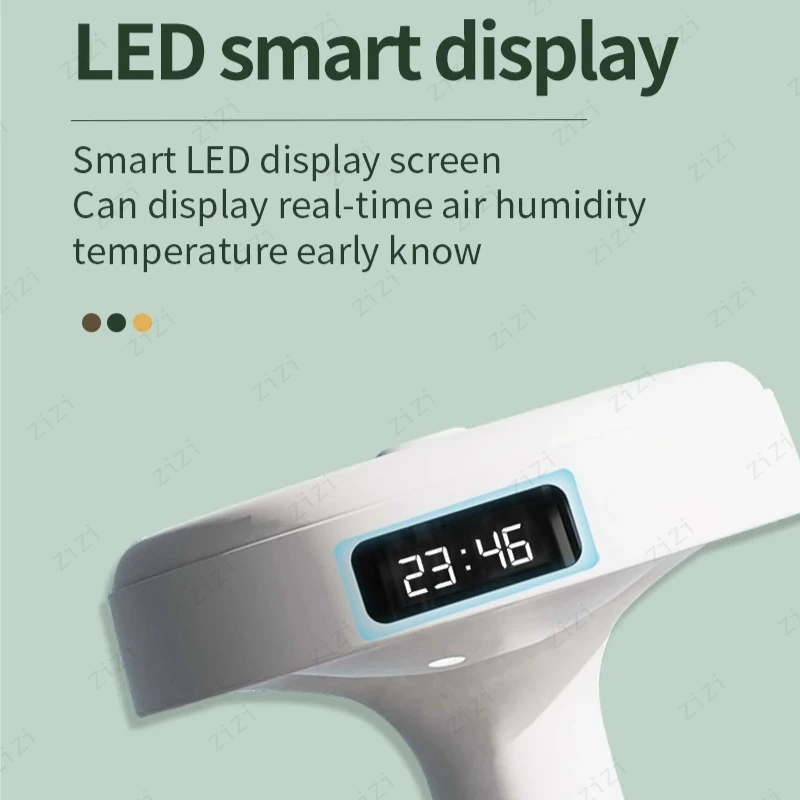 Anti Gravity Home Silent LED Intelligent Display Humidifier Anti Dry Burning Night Light Water Droplet Reflux Humidifier 2