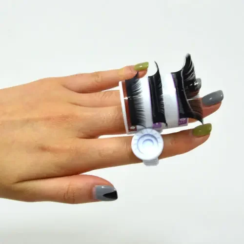 1 Set Lash Ring Pallet Eyelash Strip Holder Pallet Glue Ring Cups Set Per 3D Volume Eye Lashes Extensions