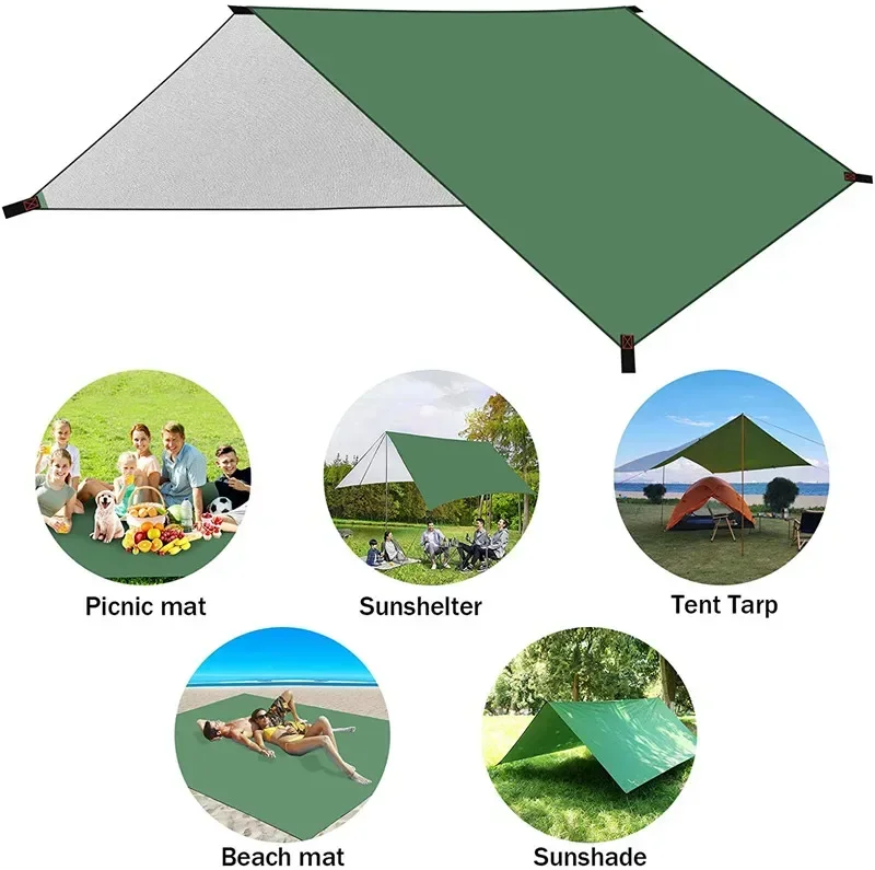 Camping Hammocks and Accessories Including Hammock with Mesh Rain Fly Tarp Tree Straps for Outdoor Use Hiking Backpacking Travel 4