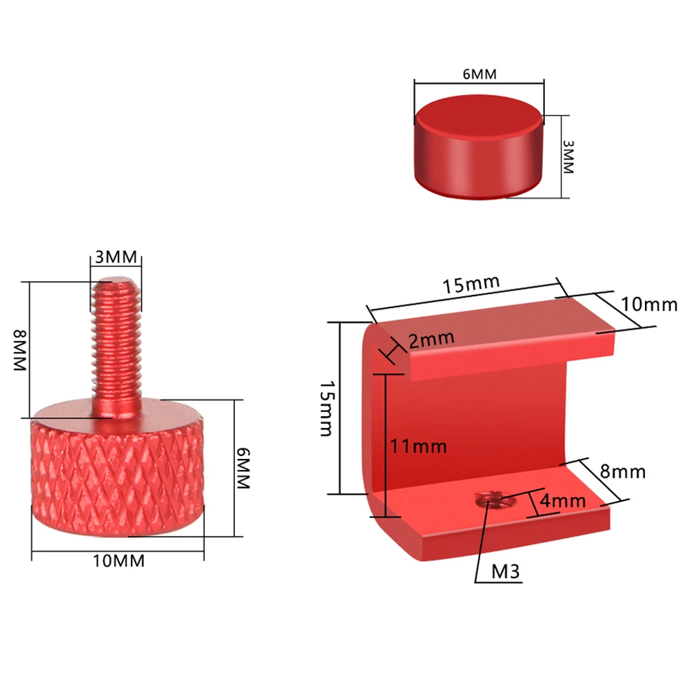 3Dsway 3D Printer Onderdelen Platform Klem Glas Aluminium Plaat Ultimaker Um Broeinest Bevestigingsclip Bouwen Verwarmd Bed Retainer 4 stuks 8 Stuks