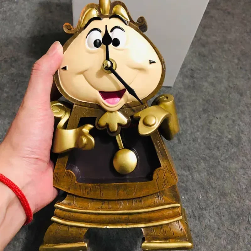Disney Beauty And The Beast Action Figures Cogsworth Mr Clock Lumiere Candle Lamp Statue Figure Home Decoration Model Gift