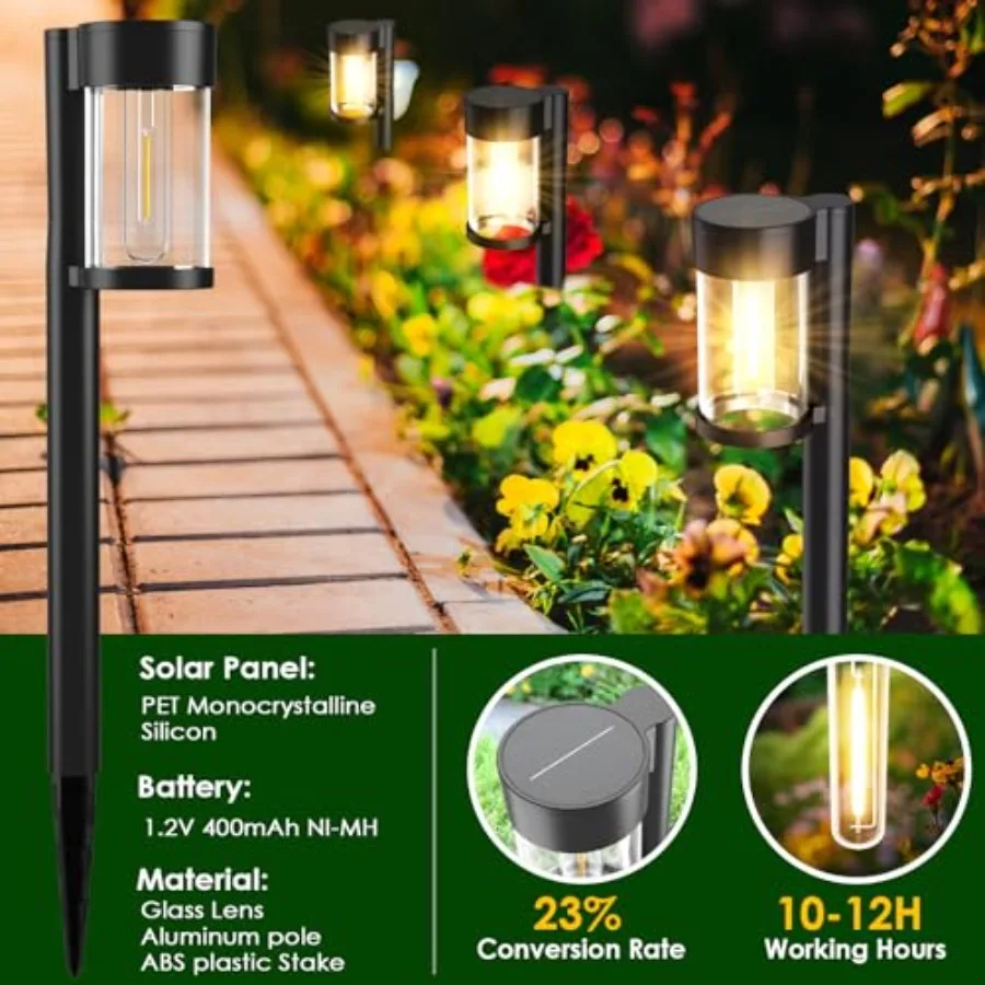 10-Pack Solar Pathway Lights 3