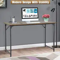 47 inch Computer Desk Modern Writing Desk, Simple Study Table, Industrial Office Desk, Sturdy Laptop Table for Home Office 2