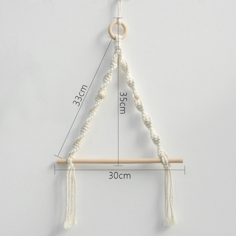Paper Towel Holder Bohemian Hand-woven Wall-mounted Wooden Bead Roll Paper Rack Towel Rack Homestay Tissue Storage Wall Home Decoration