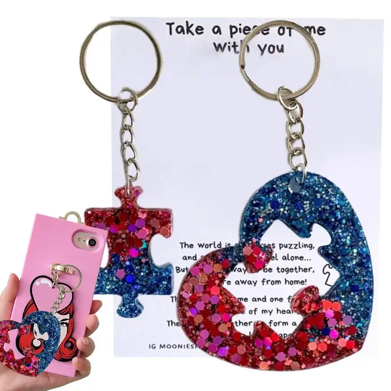 

Matching Couple Keychain Set Couples Keychain Heart Key Ring Set Acrylic Couples Keychain Heart Key Ring Set Sweet Gifts For