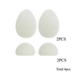 Anti - Slip Rubber Shoe Sole Pads - Enhance Stability, Reduce Noise, Protect Insoles (Set of 4) (Transparent)