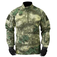 Casual Pullover Tops Combat Shirt Tactical Shirts 1/4 Zip Paintball Camping Hunting Clothes Work Men Clothing Wear-resisting 1
