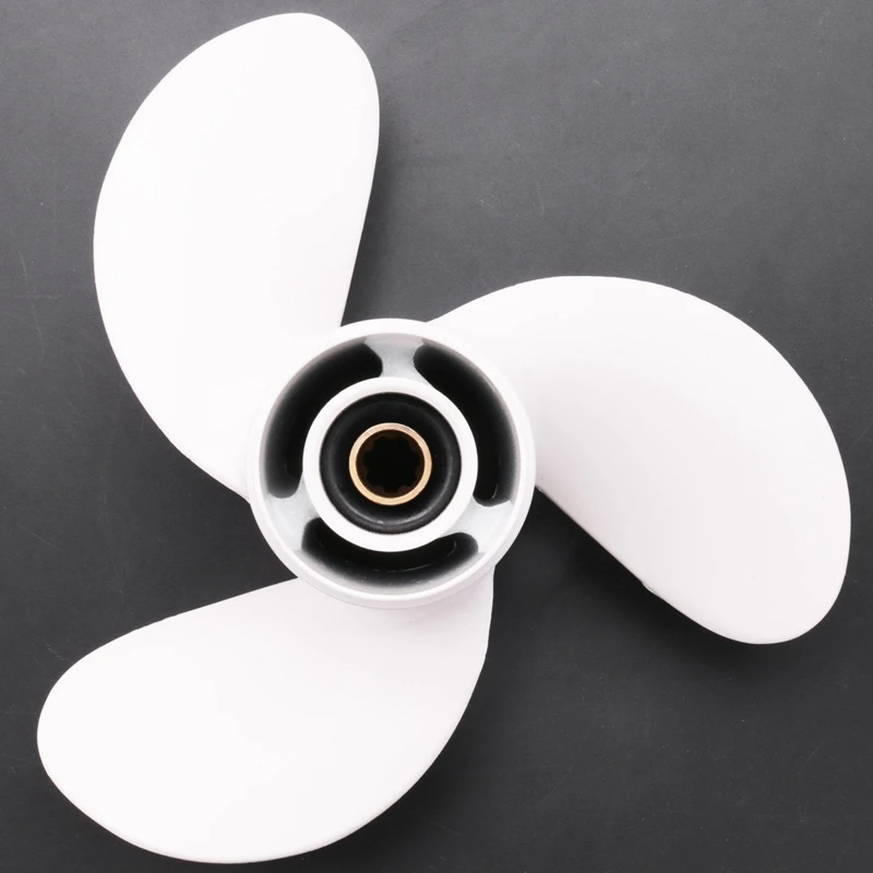 Boat Propeller 6G1-45943-00-El 8 1/2 X 7 1/2 3 Blades R Rotation 7 Spline Tooths Aluminum Alloy for Yamaha Outboard Engine 6-8Hp