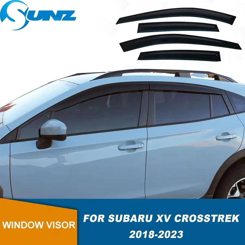 Weathershields 4PCS Car Window Visor Rain Shield Sun Guard Deflectors For Subaru XV Crosstrek