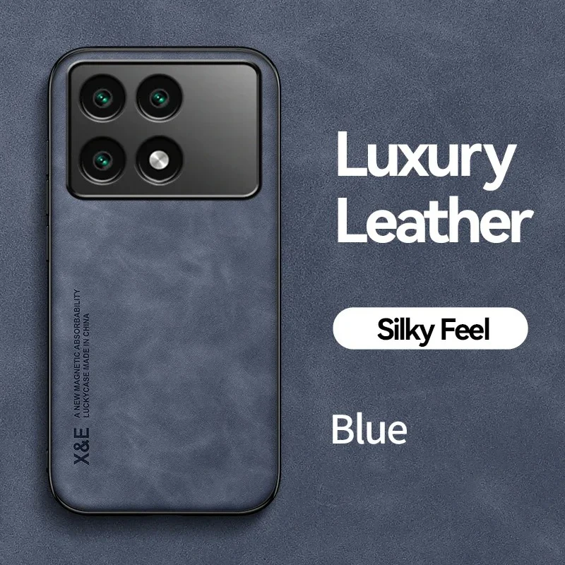 thumbnail image 1 of Luxury Sheepskin Magnetic Leather Case For POCO X6 F5 X5 X3 Pro NFC F3 M5 X4 F4 GT Shockproof Cover For POCO M4 X4 Pro 5G F2 Pro, 1 of 5