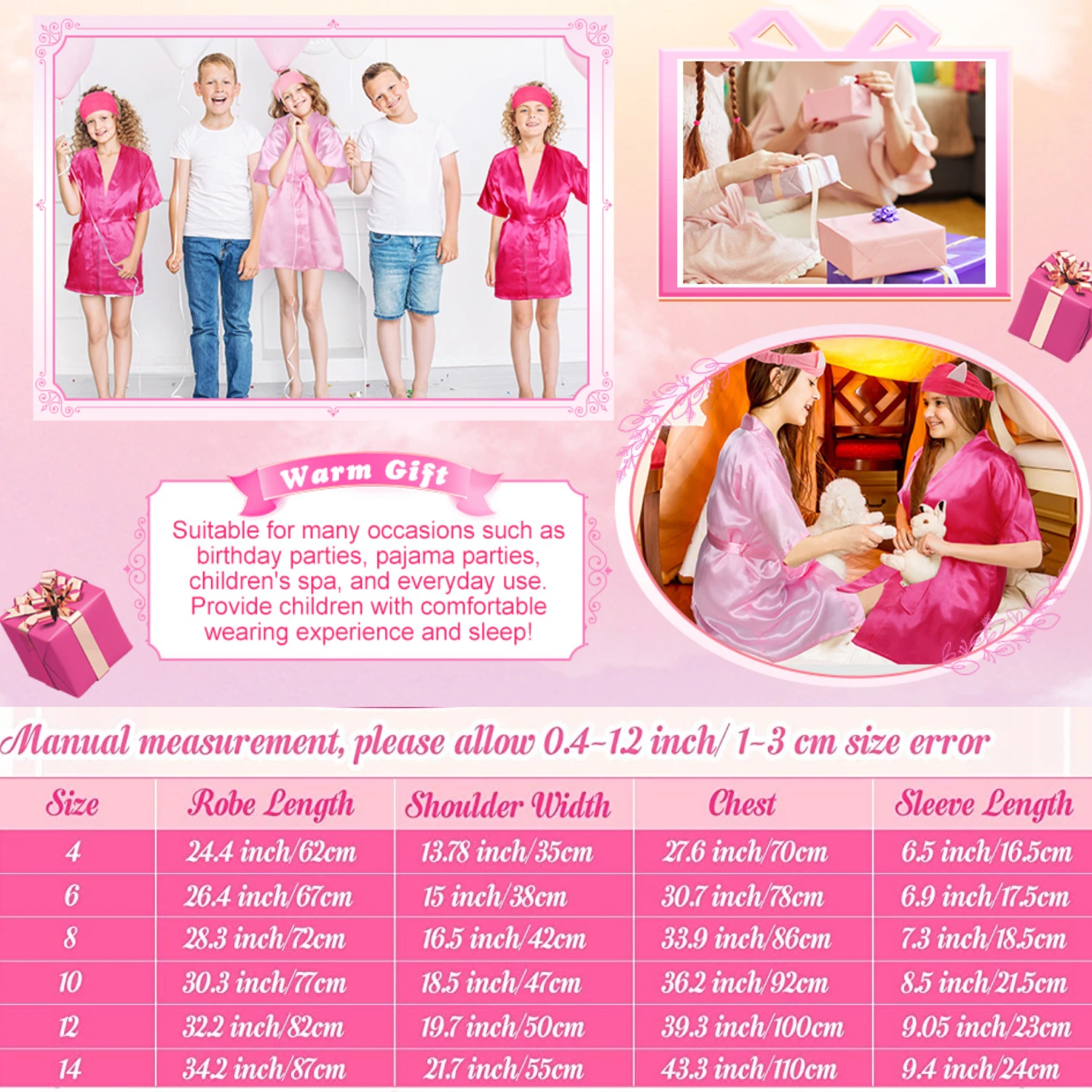 24-tlg. Spa Party Set Für Mädchen - Bademäntel & Accessoires Für Geburtstag