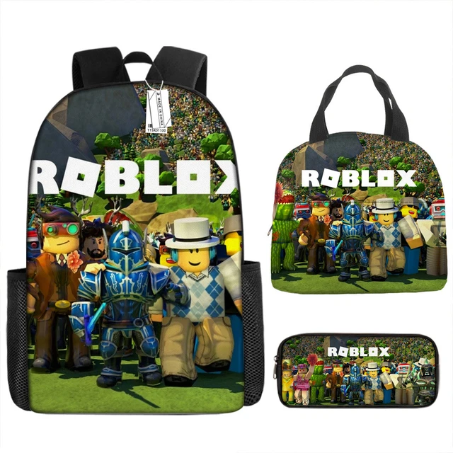 11/13/16 polegadas Roblox 3d impressão crianças mochilas menina