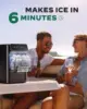 Ice Maker Coutertop Machine Portable Ice Cube Maker,20lbs of Bullet per Day,6 cubes in 6 Mins,Visible Water Level Window 4