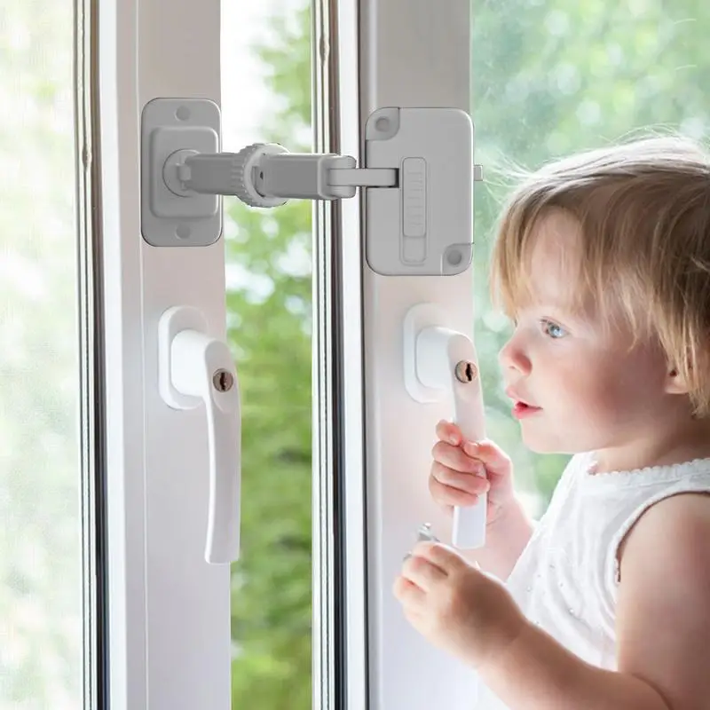 Window Opening Restrictor Multifunctional Childproof Window Restrictor Safety Lock Children Protection