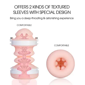 Wearable Automatic Male Masturbators - Hands Free Visible Masturbator Cup Blowjob Hine With 10 Thrusting & 2 Realistic