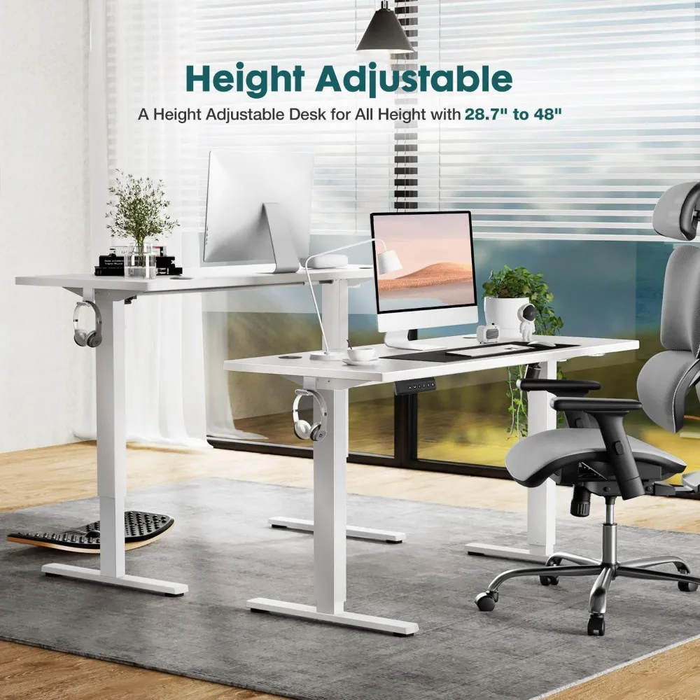 Adjustable Height Electric Sit Stand Up Down Computer Table, 40x24 Inch Ergonomic Rising, Computers Desks 3