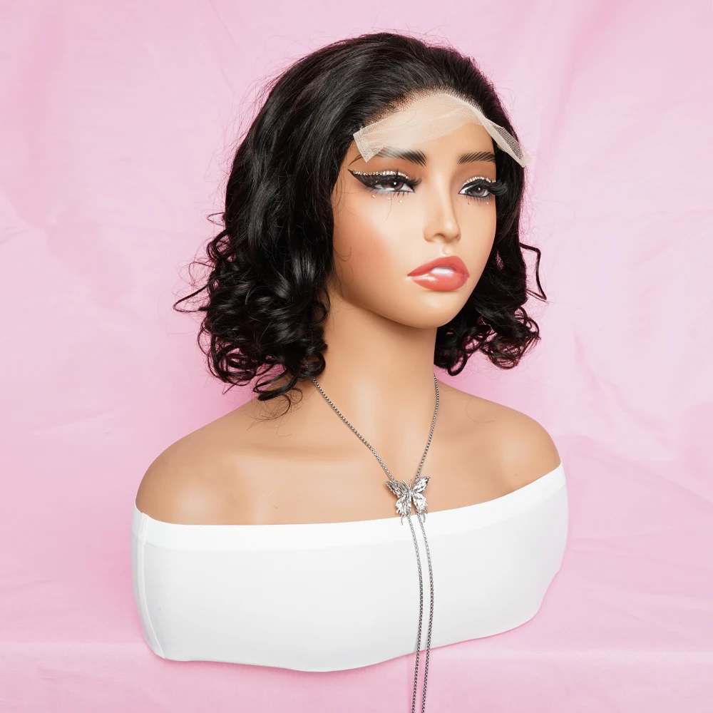 Loose Wave Human Hair Wigs 250% Density 5X5 HD Transparent Lace Frontal Wig For Black Women Brazilian Remy Hair