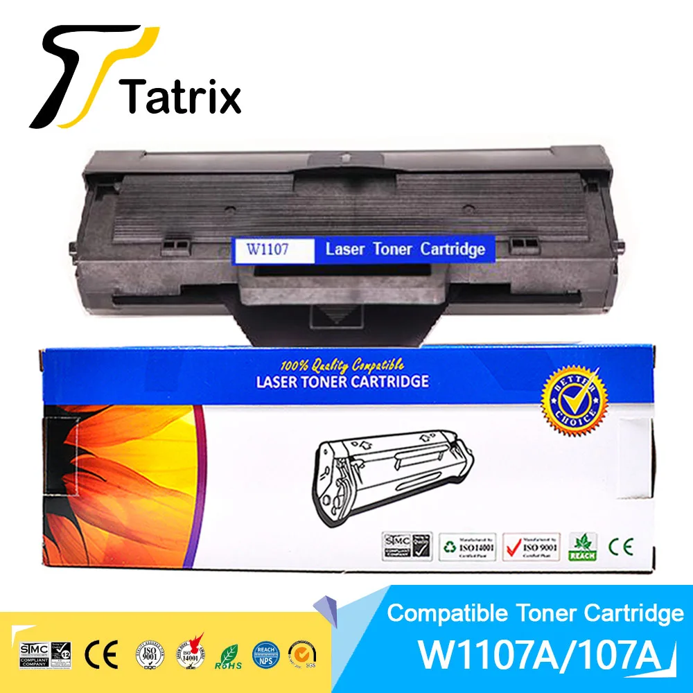 Tatrix W1107A toner 107a W1107A Premium Compatible Laser Black Toner  Cartridge for HP Laser 107a 107w MFP 135a 135w 137fnw - AliExpress, image size:1000x1000