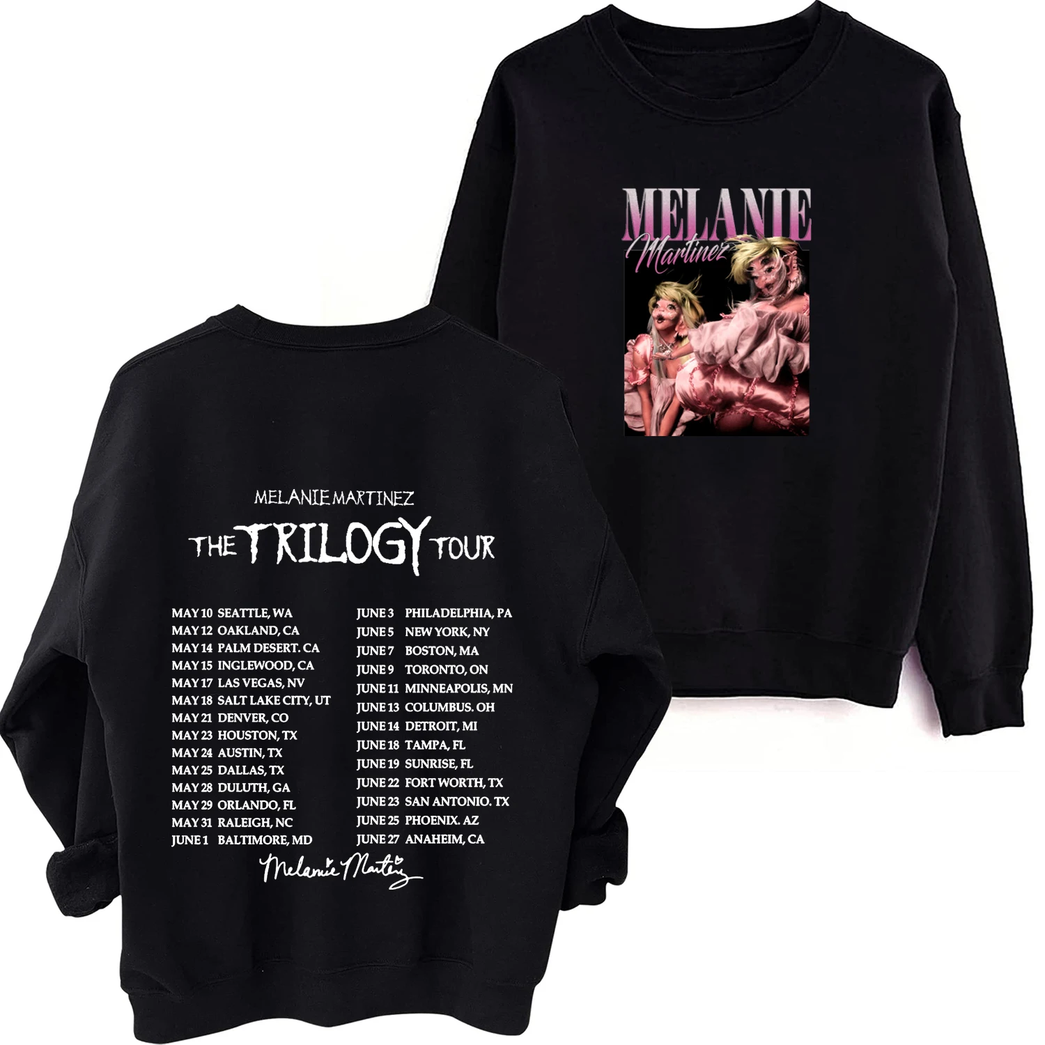 

Толстовка с длинным рукавом, круглым вырезом и принтом