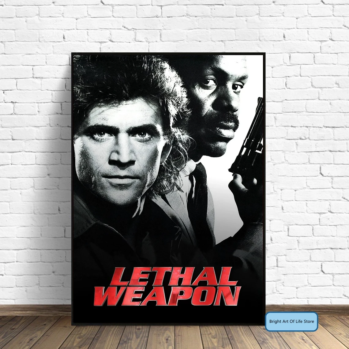 

Lethal Weapon (1987) Movie Poster Cover Photo Print Canvas Wall Art Home Decor (Unframed)