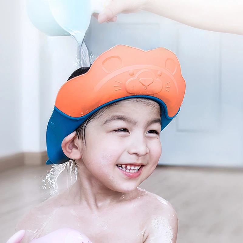 Baby Shampoo Cap Waterproof Protection Silicone Adjustable Shampoo Children's Safety Cover Bath