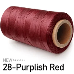 Premium Waxed Polyester Thread for Leather Crafting and DIY Projects (28- Purplish Red)