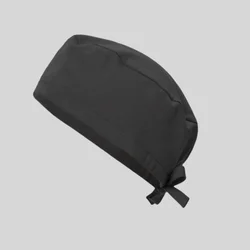 Unisex Cotton Soft Sanitary Surgical Cap with Cordlock - One Size (Black)