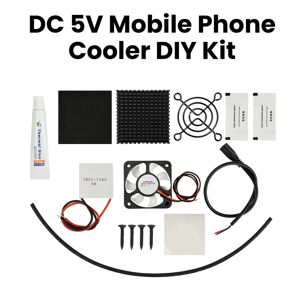 DC 5V Dispositivo di raffreddamento del telefono Kit fai da te Chip di raffreddamento a semiconduttore TEC1-7103 Ventola conduttrice di calore Silenzioso Tablet Raffreddamento Meraviglia - Image 2