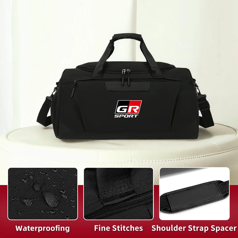 Borsa da palestra per auto, borsa sportiva di grande capacità, zaino da viaggio a tracolla per Toyota GR CHR Corolla Yaris Aygo Prius RAV4 Camry Au - Image 4