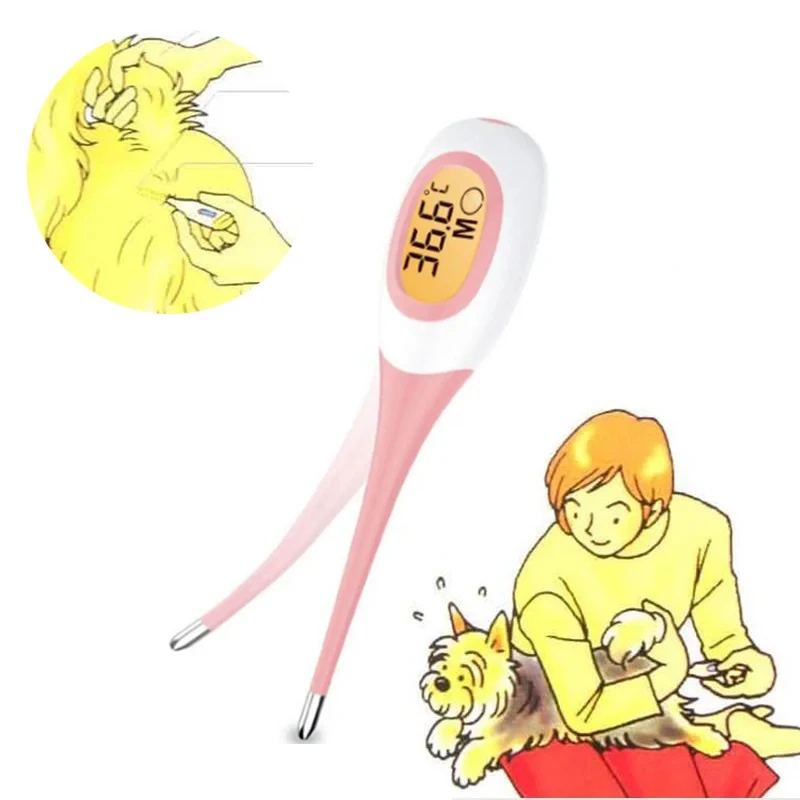 Professional LED Pet Dog Cat Electronic Thermometer Safe Wet Dry Thermometer Veterinary Pet Medical Equipment Tools animal thermometer