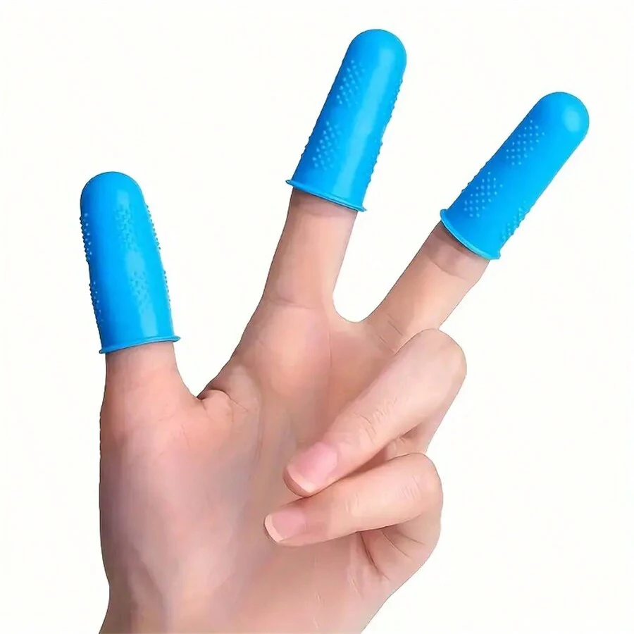 Silicone Hot Glue Gun Finger Covers Anti-cut Heat Resistant Finger Sleeves Cooking Kitchen Tools 12Pcs finger protector,finger guard