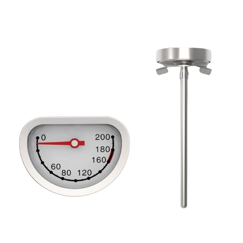 

co530 Thermometer for Cooking Instant Read Long Stem Stainless Steel Kitchen Thermometer for Deep Frying Candy 0-200 ℃