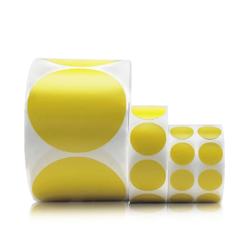 Round Blank Handmade Sticker Roll Dot Stickers Scrapbooking Self-adhesive Color Labels for Marking Classification self adhesive stickers,roll packaging stickers