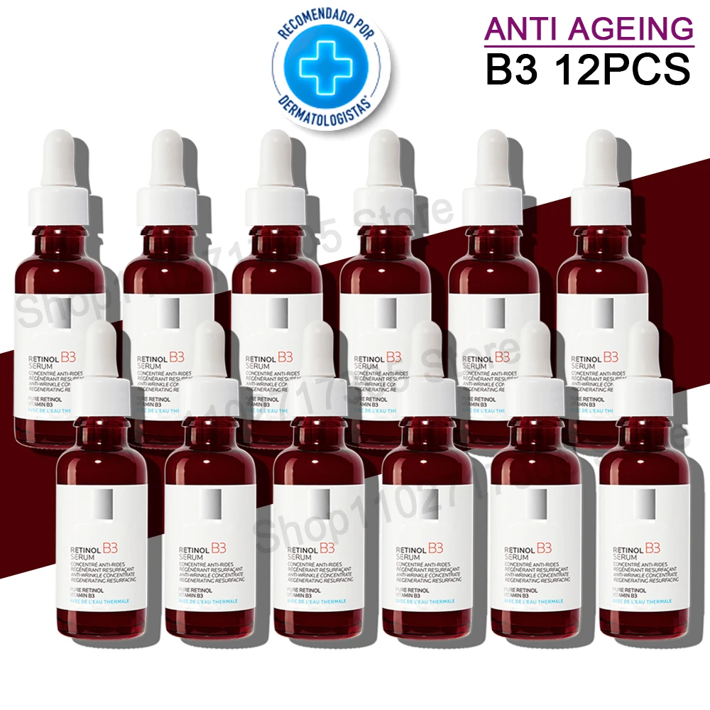 

12PCS Face Serum RETINOL B3 Serum / CICAPLAST B5 / PURE VITAMIN C10 Serum / HYALU B5 / EFFACLAR Serum / NIACINAMIDE 10 Serum