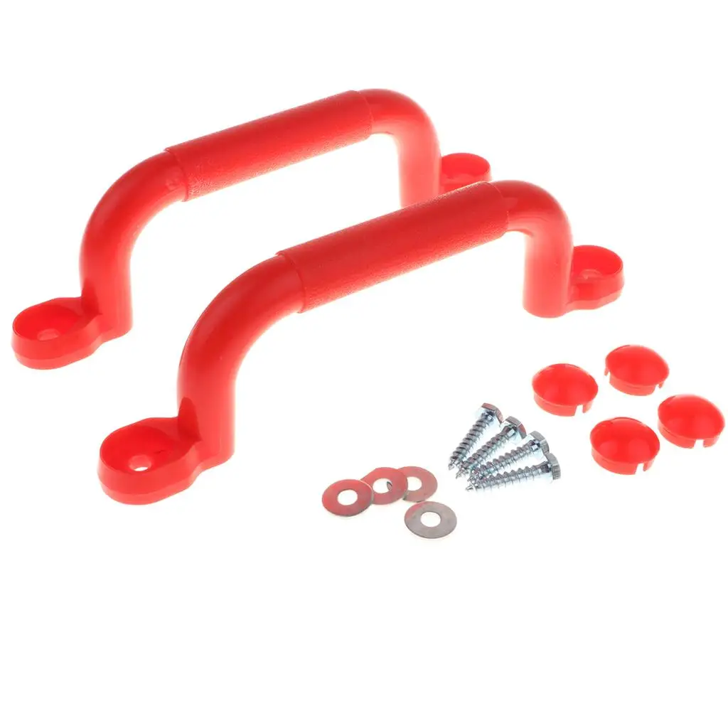 2x Climbing Frame Accessories Plastic Handles Grip w/Hardware Kit Kid Toy