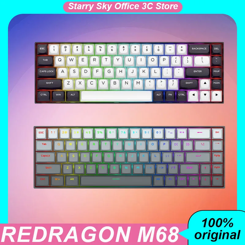 

Redragon M68 Magnetic Switch Mechanical Keyboard 8k Return Rate Rt Keyboard Hot-Swap Pbt 68 Key Customized Gaming Keyboard Gift