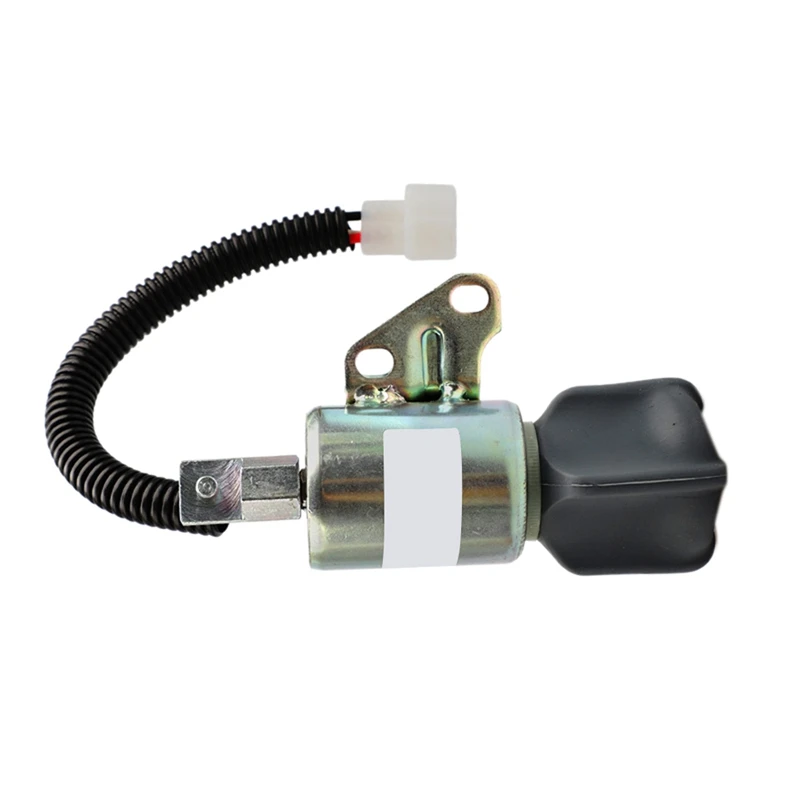 

12V Fuel Shutdown / Shut-Off Solenoid Valve For Kubota D722 D902 Z482 1756ES-12SUC5B1S5 SA-5176-12 Replacement