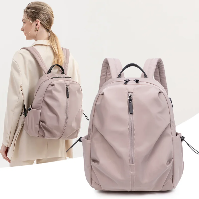 Multifunctional Travel Backpack 14 Inch Large Capacity Lightweight USB Fashionable Computer Bag Casual Women's Backpack