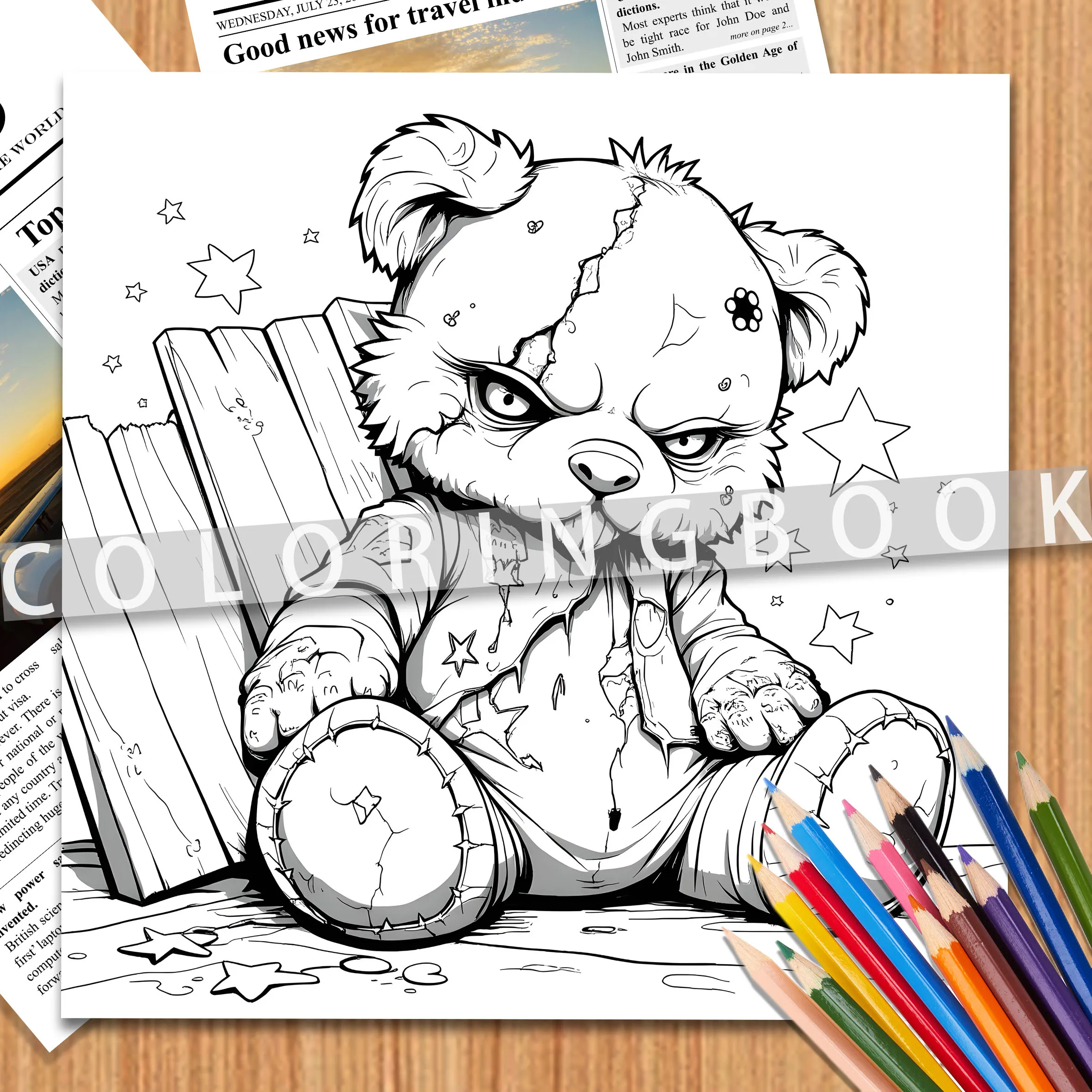 Bear Coloring Book Adults 3