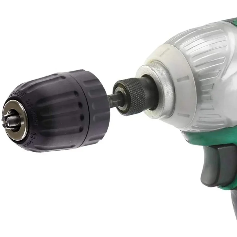 Keyless Drill Chuck Quick-Change Adapter with Hex Shank