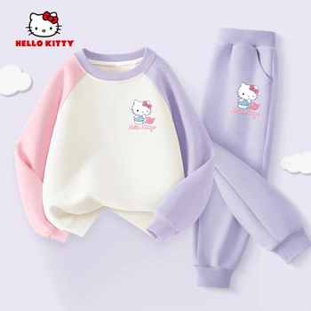 Ensemble de vêtements d'automne pour bébé fille sweat-shirt Hello Kitty.