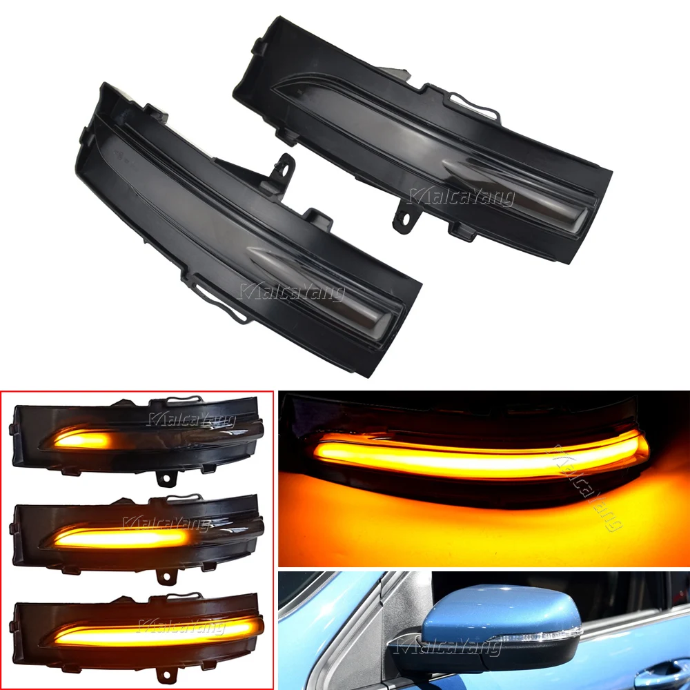 2Pcs Led Dynamic Sequential Blinker Side Door Specchietto Retrovisore Indicatore Di Direzione Indicatore Di Tendenza Per Ford Edge St Rand