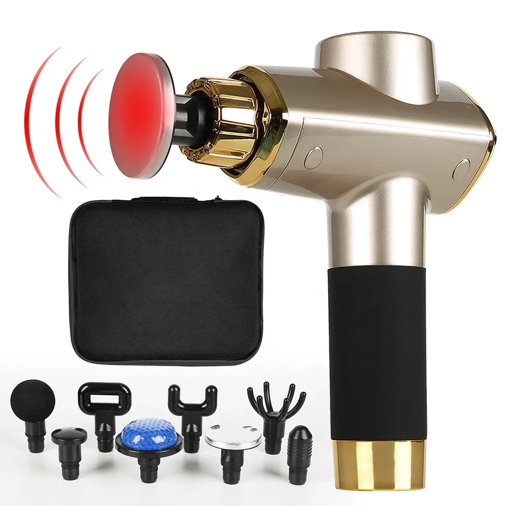 Electric Cordless Private Label Sport Fascia Gun Deep Tissue Vibration Percussion massage pistol Mory Muscle Massage Gun