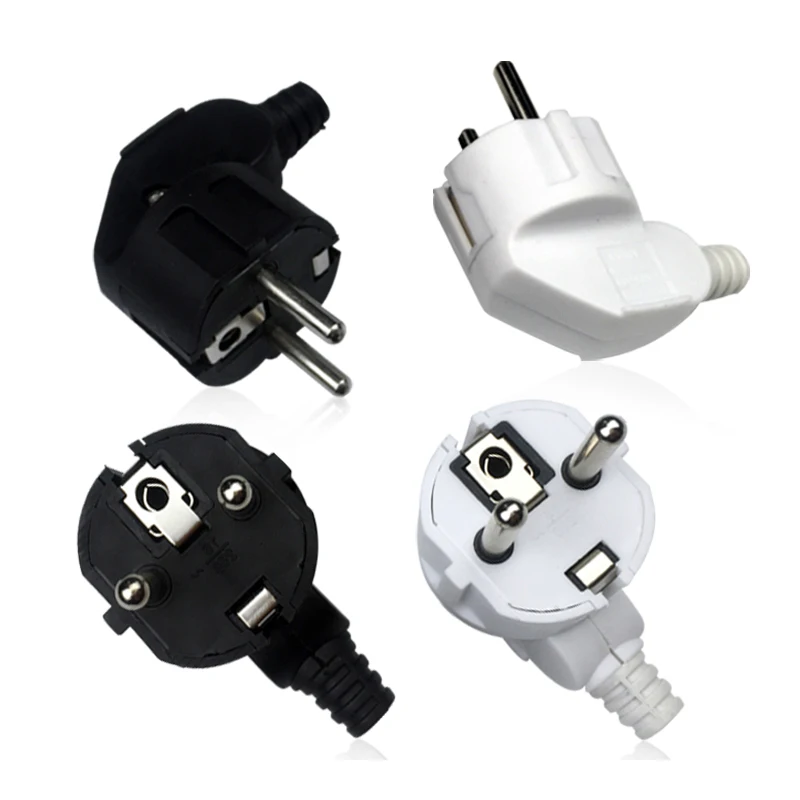 Repalcement EU AC Outlet Spain Korea Rewireable Socket Outlet Male Female Wiring Plug Extension Cord Cable Connector Power Cable