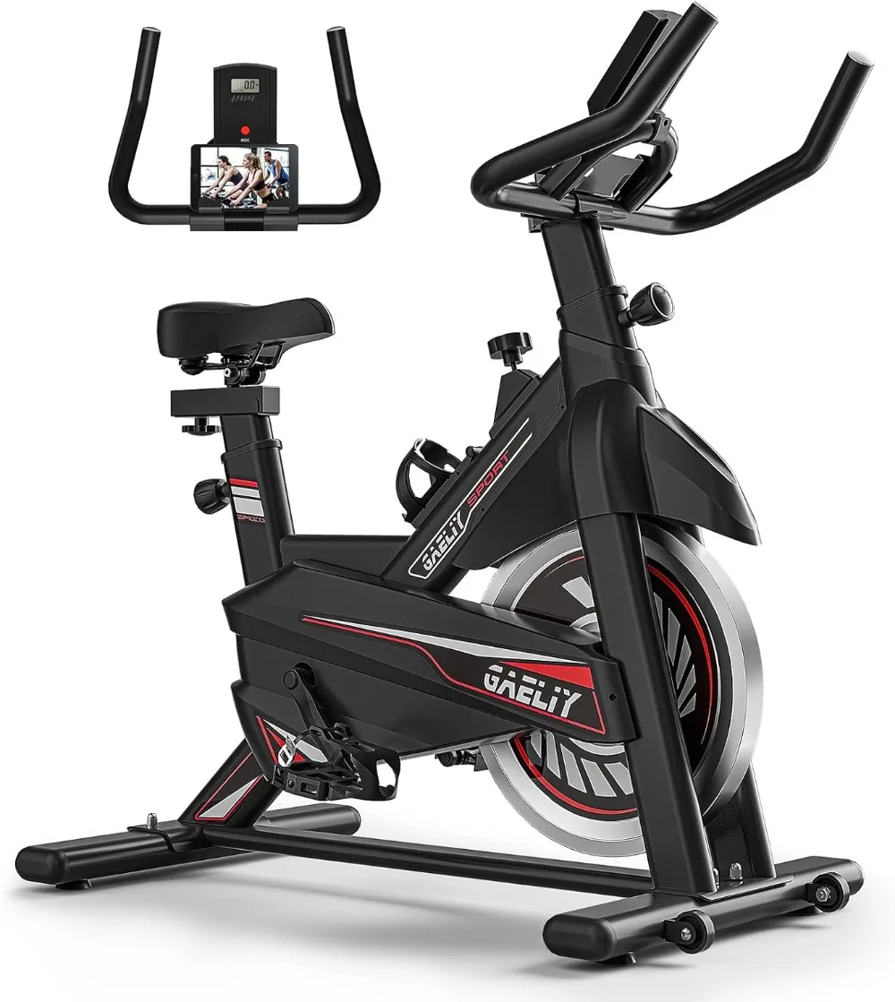 

Exercise Bike-Stationary Bikes Indoor Cycling Bike,Cycle Bike Belt Drive Indoor Exercise Bike with LCD Monitor and Comfortable