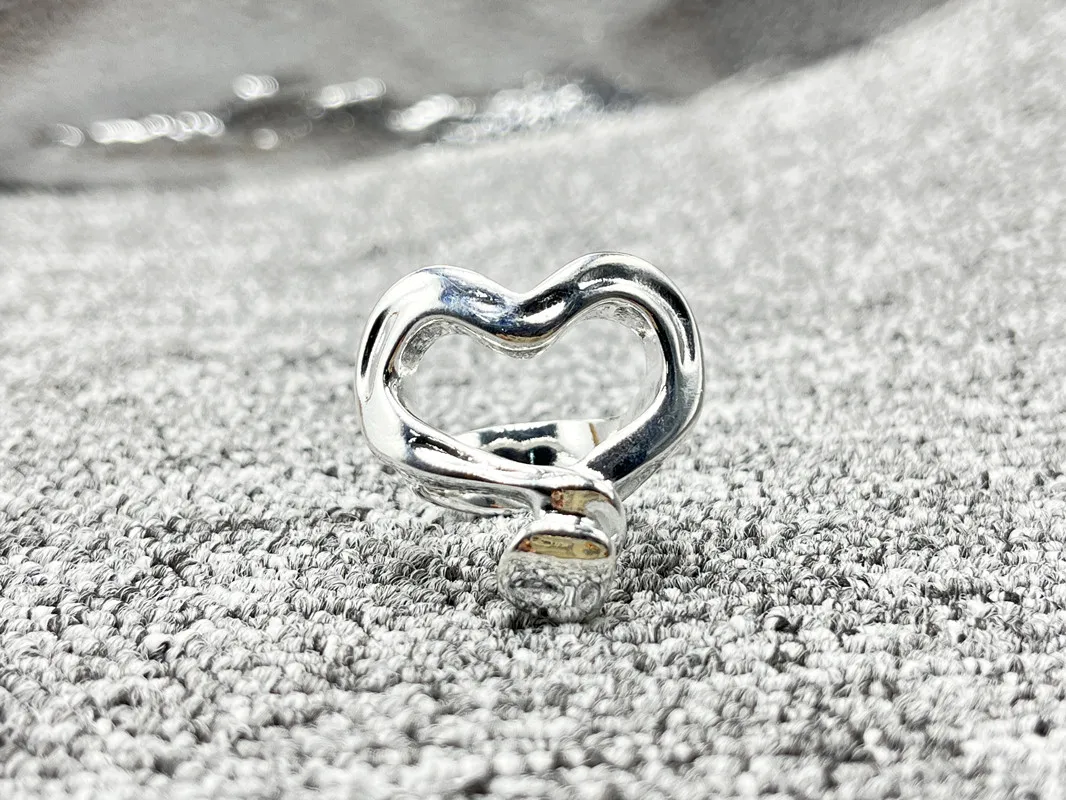 Best Sellers2023 New Fit Fashion Plated 925 Silver Heart Series 14K Gold Charm Ring Niche Jewelry Gifts