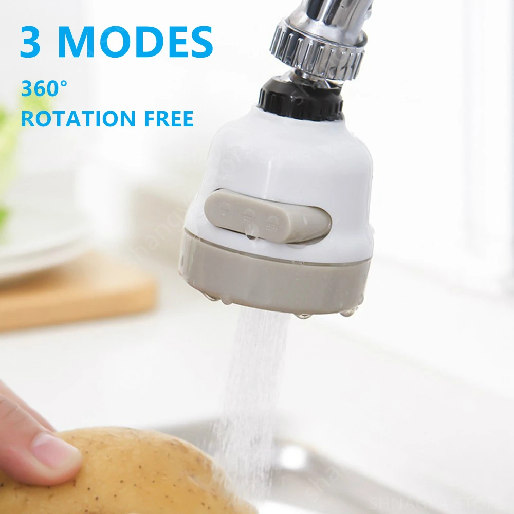 

360 Degree Swivel Kitchen Faucet Aerator Dual Mode Adjustable Sprayer Filter Diffuser Water Saving Nozzle Bath Faucet Connector