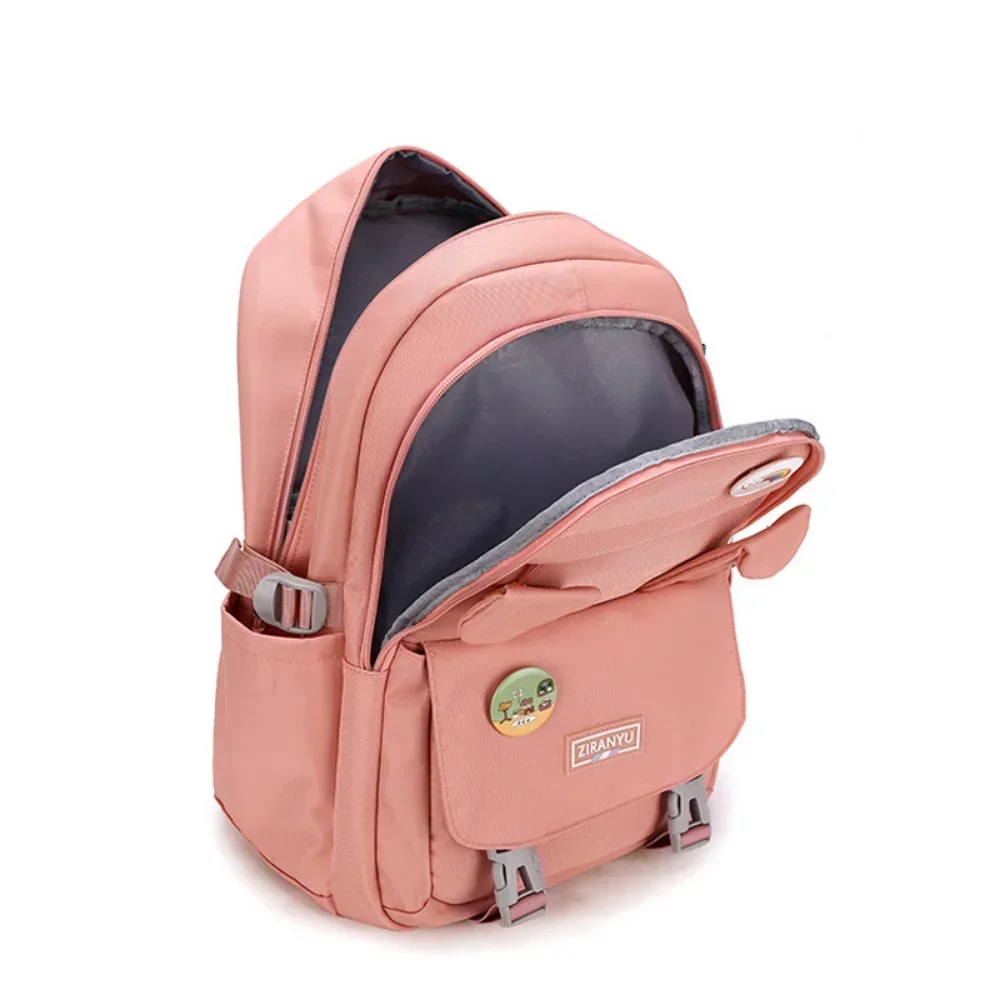 Large Capacity Double Zipper Women's Backpack Multifunctional Students Waterproof Schoolbag Fashion Portable Laptop Backpacks